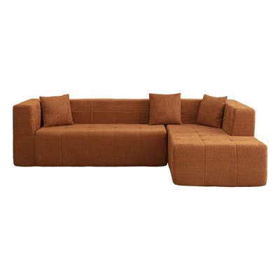 NicBex 105.5 Inch Modular Sectional Sofa Upholstered Comfy Sofa Set Large L-Shaped Sectional Couch with Chaise for Living Room,Apartment