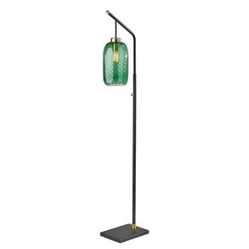 Derrick Floor Lamp Black with Brass Accents - Adesso