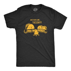 Mens Taco Tuesday Ghost Story T Shirt Funny Mexican Food Campfire Graphic Tee - Crazy Dog Men's T Shirt - 1 of 4