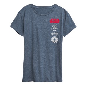 Women's - Star Wars - Darth Vader Icons Short Sleeve Graphic T-Shirt - 1 of 4