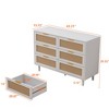 VYNXARIA 51.18inch 6-Drawers Rattan Storage Cabinet Rattan Drawer,for Bedroom,Living Room - 4 of 4