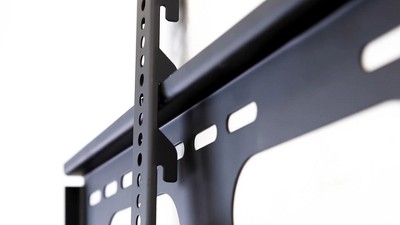 Black Steel Low-Profile TV Wall Mount for 32-60 inch Screens
