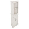 Gulches Wood Grain Beige Tall Corner Cabinet with Doors & Open Shelves MDF Storage Cabinet - 4 of 4