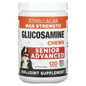 StrellaLab Max Strength Glucosamine Chews,  For Dogs, Senior Advanced, 120 Soft Chews 12.6 oz (360 g) - 1 of 3