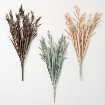 Sullivans Artificial 21" Hued Wheat Bush Set of 3, Multicolored
