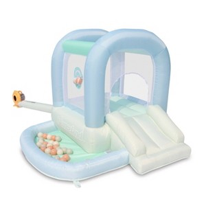 Bounceland Mini Inflatable Bounce House with Ball Pit - Pastel Mist - 1 of 4