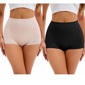 INSPIRE CHIC 2 Pcs Women's High Waisted Briefs Tummy Control Butt Lifter Control Lady Panties - 1 of 4