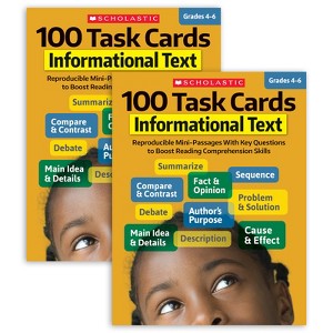 Scholastic Teaching Solutions 100 Task Cards: Informational Text Activity Book, Grade 4-6, Pack of 2 - 1 of 1
