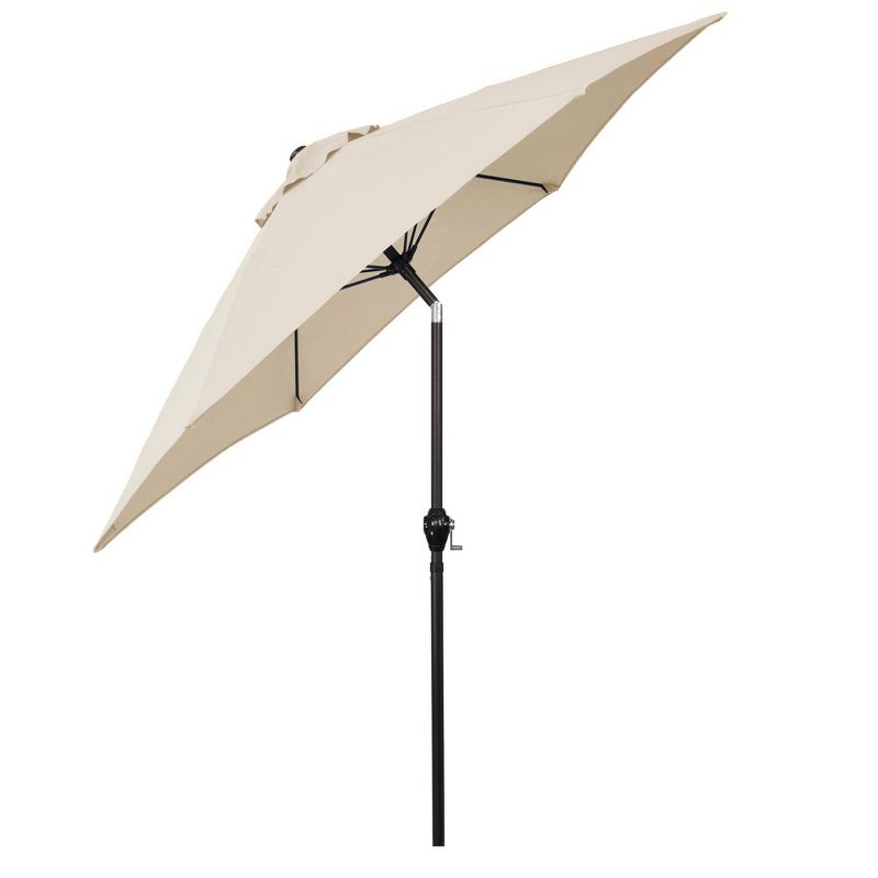 9&#39; x 9&#39; Aluminum Market Patio Umbrella with Crank Lift and Push Button Tilt Antique Beige - Astella, 2 of 8
