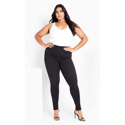 Women's Plus Size Hi Rise Jegging Jean Black - Tall