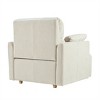 Gulches Oversized Accent Chair with Storage Ottoman, Beige Gray Snowflake Velvet Wide Lounge Chair - 4 of 4