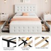 Bed Frame with Adjustable Headboard and 4 Storage Drawers, Upholstered Platform Bed Frame, No Box Spring Needed, Noise Free, Easy Assembly - image 3 of 4