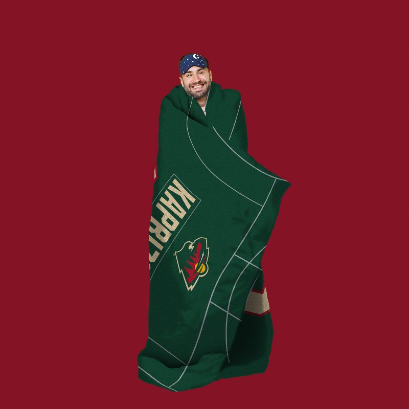 Sleep Squad Minnesota Wild Kirill Kaprizov 60 x 80  Raschel Plush Blanket, 2 of 6