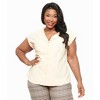 Unique Vintage Women's Plus Twill Sleeveless Blouse - 3 of 3