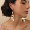 SOHI Women's Silver Foliage Drop Earrings - 3 of 3