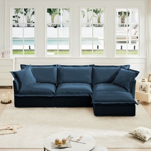NicBex Couches for Living Room Single Deep Seat Sofa Couch Fabric Slip-covered Armchair with 1 Big Back Cushion and 2 Big Toss Pillows - 1 of 4