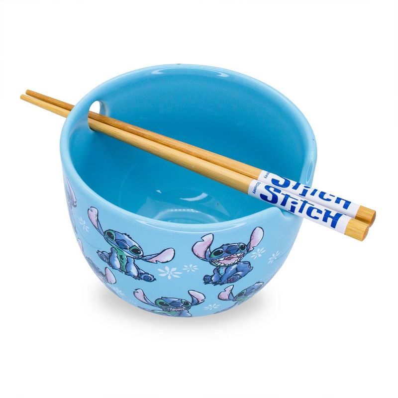 Silver Buffalo Disney Lilo & Stitch 20-Ounce Ramen Bowl and Chopstick Set, 2 of 7