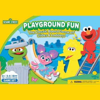 MasterPieces - Sesame Street Playground Fun - Slides & Ladders Family Board Game for Kids