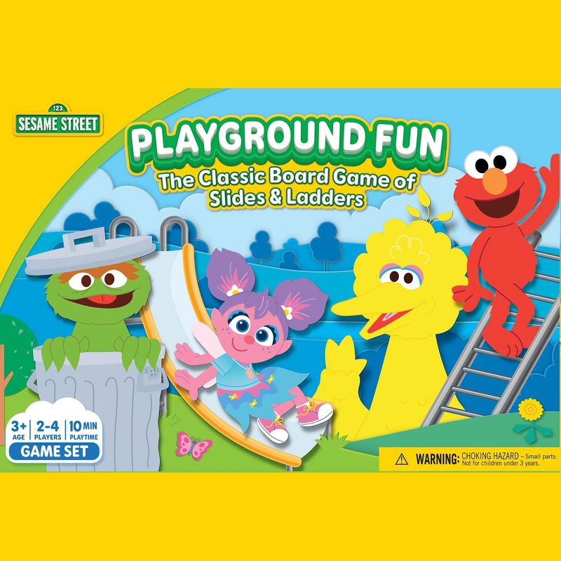 MasterPieces - Sesame Street Playground Fun - Slides & Ladders Family Board Game for Kids, 1 of 5