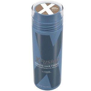 XFusion Keratin Hair Fibers (0.98 oz XXL Large Size) - LIGHT BROWN | Appearance of Naturally Thick, Full Hair by Toppik X Fusion - 1 of 4