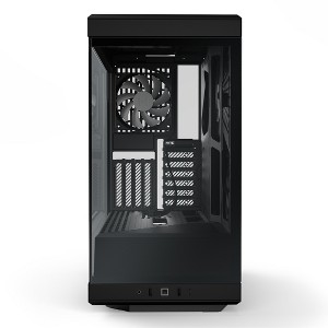 HYTE Y40 Mid-Tower ATX Gaming PC Desktop Case - Tempered Glass - Dual Chamber - High Airflow - Riser Cable - Black - 1 of 4