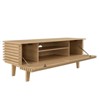 Render TV Stand for TVs up to 53" Brown - Modway: L-Shaped, Oak Finish, Metal Hardware, Cable Management - 2 of 4
