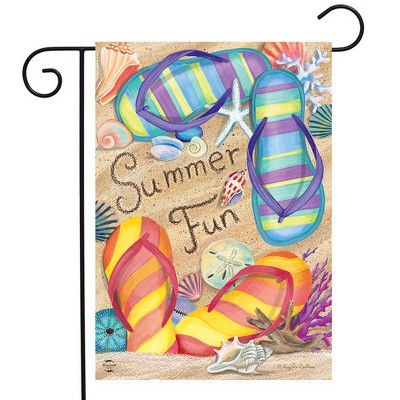 Colorful Summer Fun Outdoor Garden Flag 18x12.5