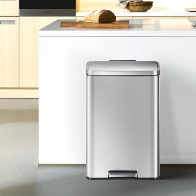 Madison 50L Brushed Stainless Steel Step Trash Can