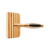 Bass Pet Brushes De-matting Pet Brush with 100% Premium Alloy Pin SOFT Pure Bamboo Handle Large Slicker Style Striped Bamboo - 2 of 4