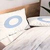 Deny Designs King April Lane Art Block Blue Monogram O Microfiber Printed Pillow Sham - 2 of 3