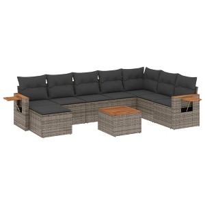 vidaXL Garden Sofa Set Grey - 1 of 4