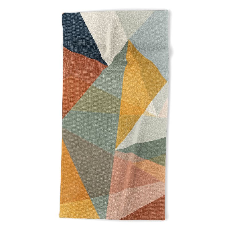 Little Arrow Design Co modern triangle mosaic multi Beach Towel - Deny Designs, 1 of 3