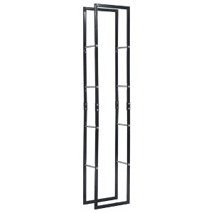 vidaXL Firewood Rack with Base Black Steel Organizer Log Holder Multi Sizes - 1 of 4