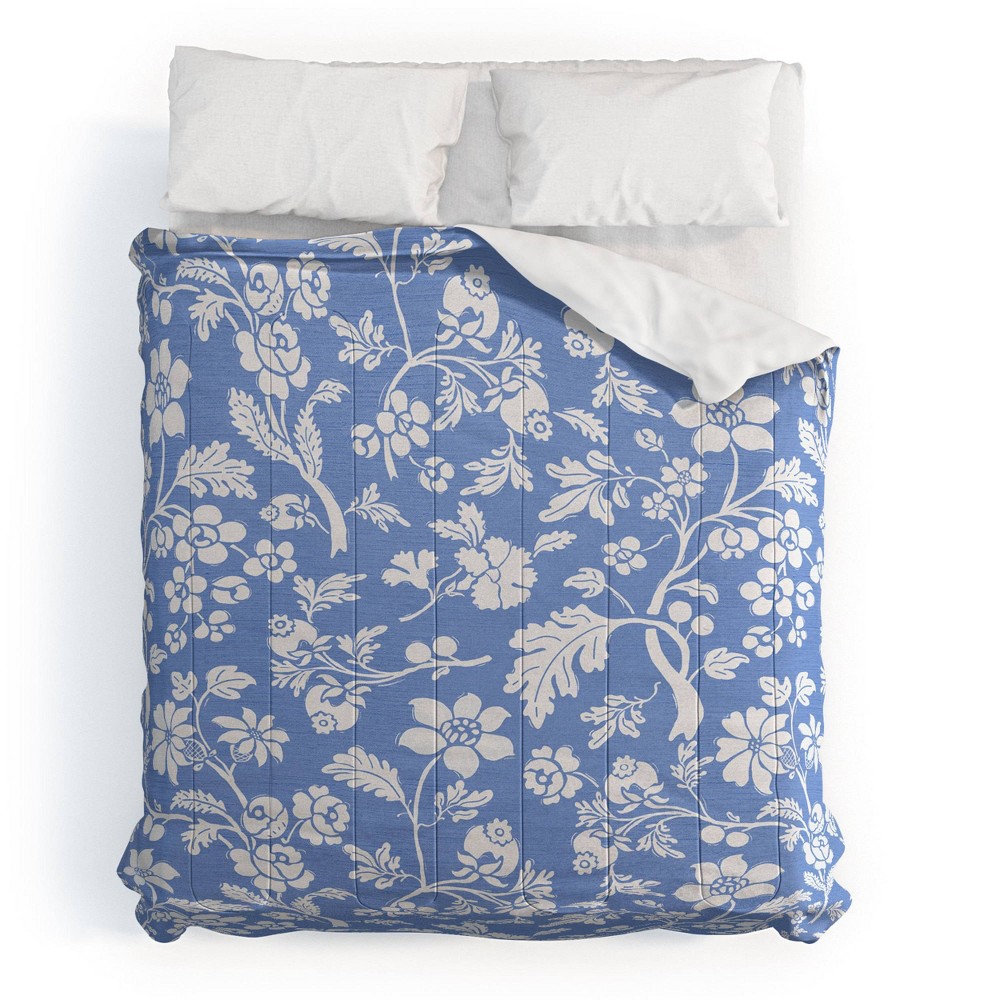 Photos - Bed Linen Deny Designs 3pc King Showmemars Vintage Style Chintz Florals Comforter and Sham Set
