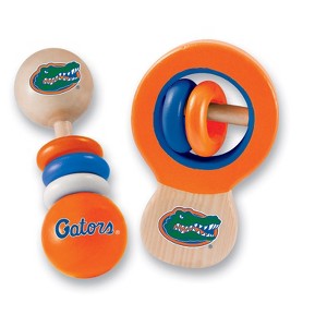 BabyFanatic Wood Rattle 2 Pack - NCAA Florida Gators Baby Toy Set - 1 of 4