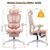 Dsvimoy Task and Office Chair Ergonomic Mesh Chair with Adjustable Armrest and Footrest for Office, Pink, 24.41"*13.78"*22.83" - 3 of 4