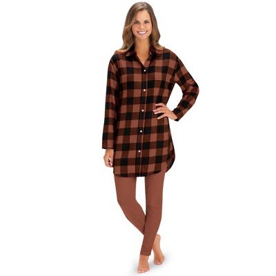 Collections Etc Plaid Flannel Tunic & Leggings