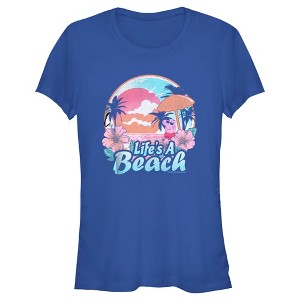 Juniors Womens Peppa Pig Life's a Beach T-Shirt - 1 of 4