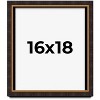 PosterPalooza | Modern Shadow Box 1" Depth Brown Picture Frame - UV Acrylic, Backing, Hanging Hardware - 2 of 4