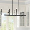Possini Euro Design Black Linear Pendant Chandelier 50" Wide Industrial 8-Light Fixture for Kitchen Island Dining Room House Foyer - 2 of 4