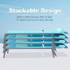 FURNIinspire Patio Chaise Lounges 2 Lounge Chairs and 1 Table, 5 Position Poolside Beach Balcony Sunbathing Lounge Chairs, Green, 65.12"*22.83"*38.35" - 4 of 4