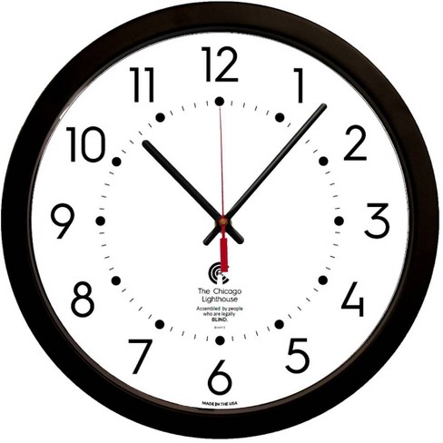 16 Thin Frame Wall Clock Red/Brown - Threshold™