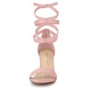 Allegra K Women's Open Toe Lace Up Ankle Strap Chunky Heel Sandals - 3 of 4