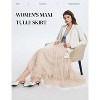 Women's Fairy Tutu Maxi Skirt - Long Tiered Tulle Skirt with High Elastic Waist Apricot - 3 of 4