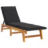 vidaXL Sun Lounger with Cushion Poly Rattan and Solid Wood Acacia - 2 of 4