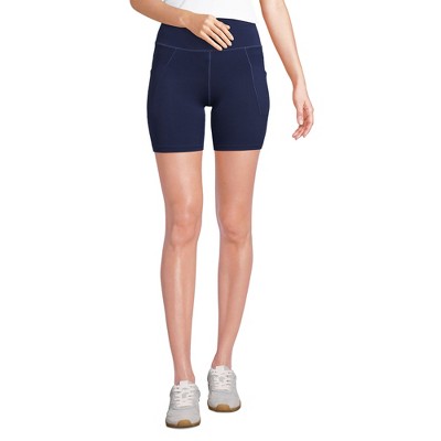 Lands' End Women's Active High Impact 7" Pocket Bike Shorts