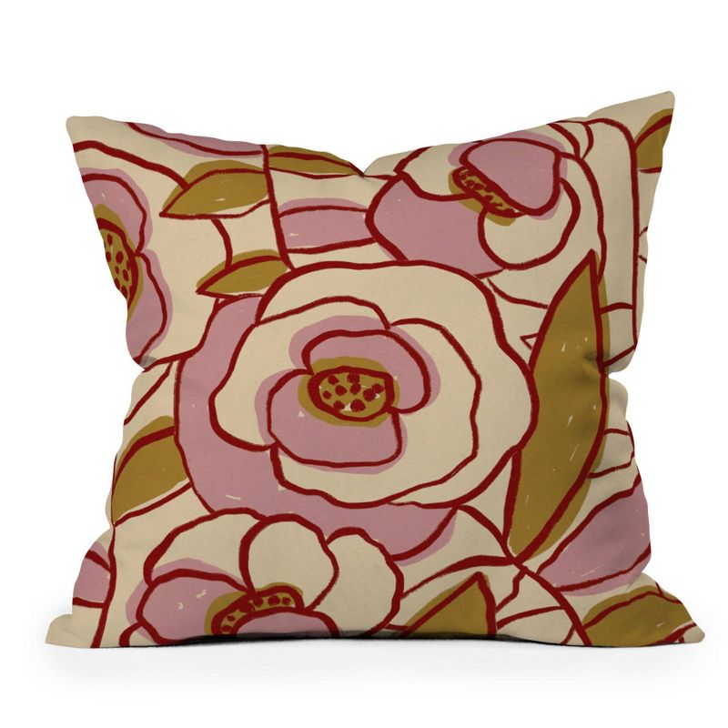 16&#34;x16&#34; Alisa Galitsyna Rose Garden 2 Square Throw Pillow Pink - Deny Designs, 1 of 6