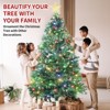 Pre-Lit Artificial Christmas Tree with 350 Multi-Color Lights, 80 Pinecones, Star Topper, 1000 Tips, 8 Modes, Easy Assembly - 4 of 4