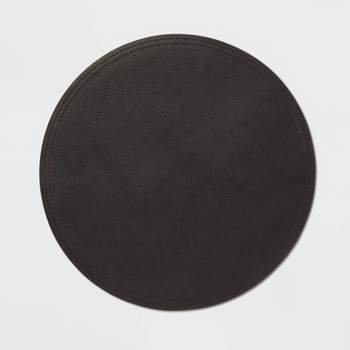 15" Round Pebble Faux Leather Charger - Threshold™