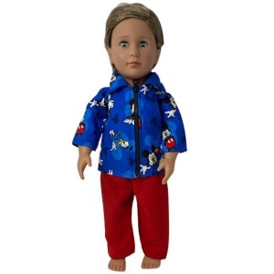 Doll Clothes Superstore Handmade Mouse Print Jacket And Pants Fits Our Generation American Girl And My Life Dolls - 1 of 4